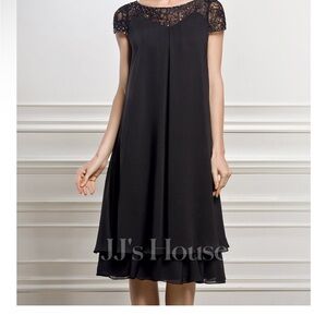 JJs House Black Chiffon Dress